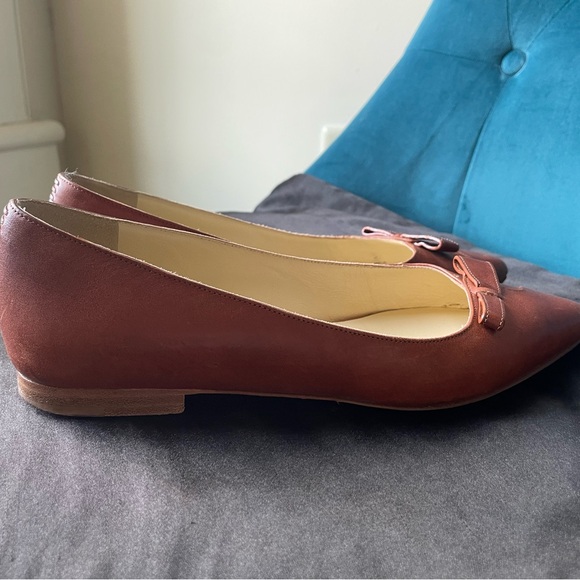 Sarah Flint Natalie Leather Bow Flats - Picture 6 of 6